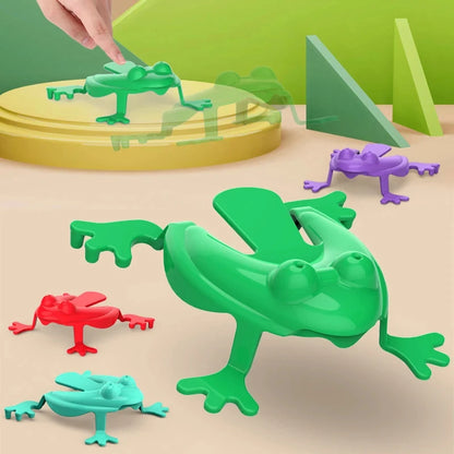 20pcs Jumping Plastic Frog Bounce Fidget Classic Toy Stress Relief Toy Birthday，Family Party Game Toy Discounts Prizes