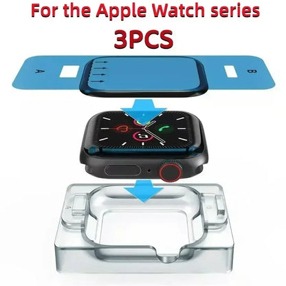 Install Tray Screen Protector for Apple Watch Ultra 49mm Series10 42mm 46mm For iWatch 9 8 7 6 5 4 3 SE 45mm 41mm 44mm 40mm 38mm