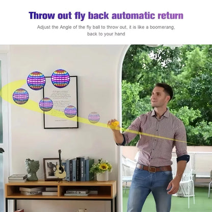 Flying Ball Toy 2026 Hand Controlled Boomerang Hover Ball Toys Fidget Flying Spinner with Magic Lights