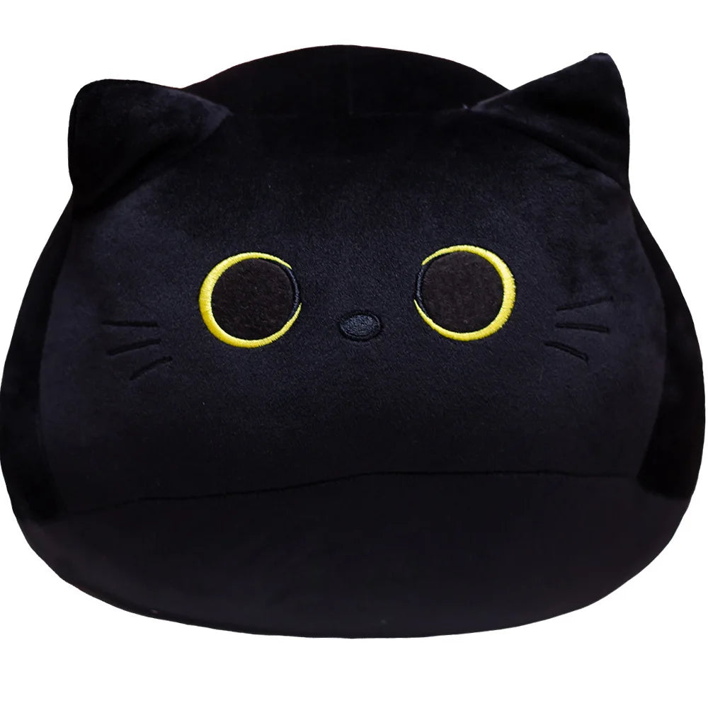 15cm/25cmFluffy Black Cat Plush Toys Stuffed Animal Cats Soft Pillow Nap Cushion Home Decoration Creative Birthday Gift for Kids