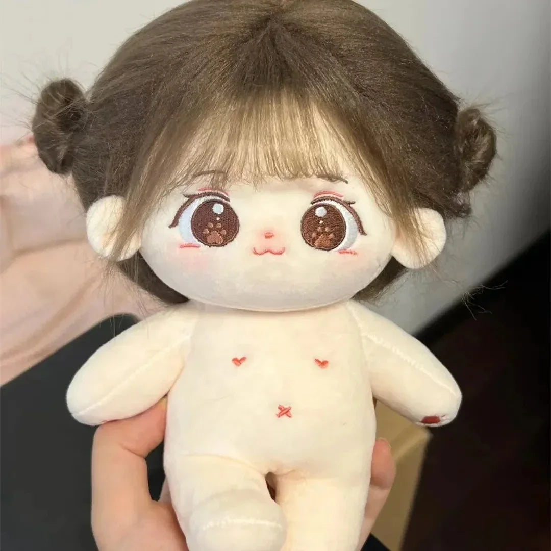20cm Miaomiao Cotton Doll Stock Interchangeable Baby Clothes Plush Doll Dress Up Cospslay Anime Figure Children Girl Toys