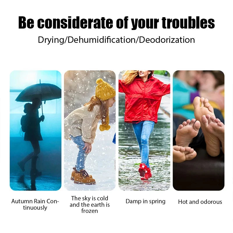 HOMEFISH Electric Shoe Dryer Deodorizer with Heat And UV Light Foot Warmer Dehumidifier Boot Odor Eliminator for Household Use