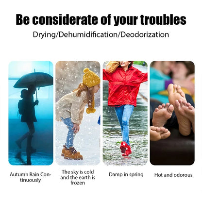 HOMEFISH Electric Shoe Dryer Deodorizer with Heat And UV Light Foot Warmer Dehumidifier Boot Odor Eliminator for Household Use