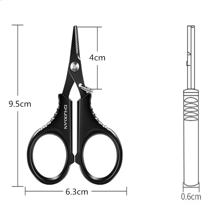 Titanium coated stainless steel fishing scissors pliers for cutting PE braided wire, carp outdoor fishing tool accessories