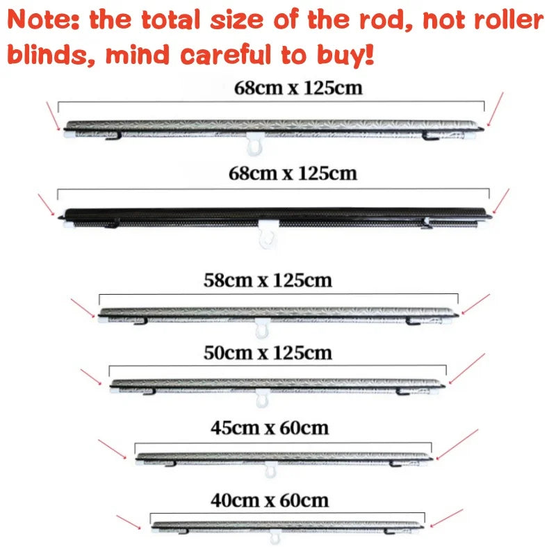 Universal Roller Blinds Suction Cup Sunshade Nail-free Blackout Curtain Car Bedroom Kitchen Office Window Sun-shading Curtains