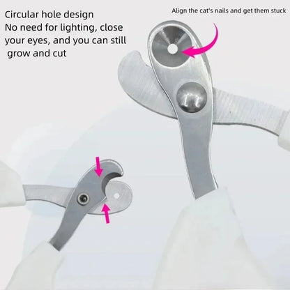 NEW Pets Professional Cat Nail Clippers for Small Cat Dog Stainless Steel Puppy Claws Cutter Pet Nail Grooming Clippers Trimmer