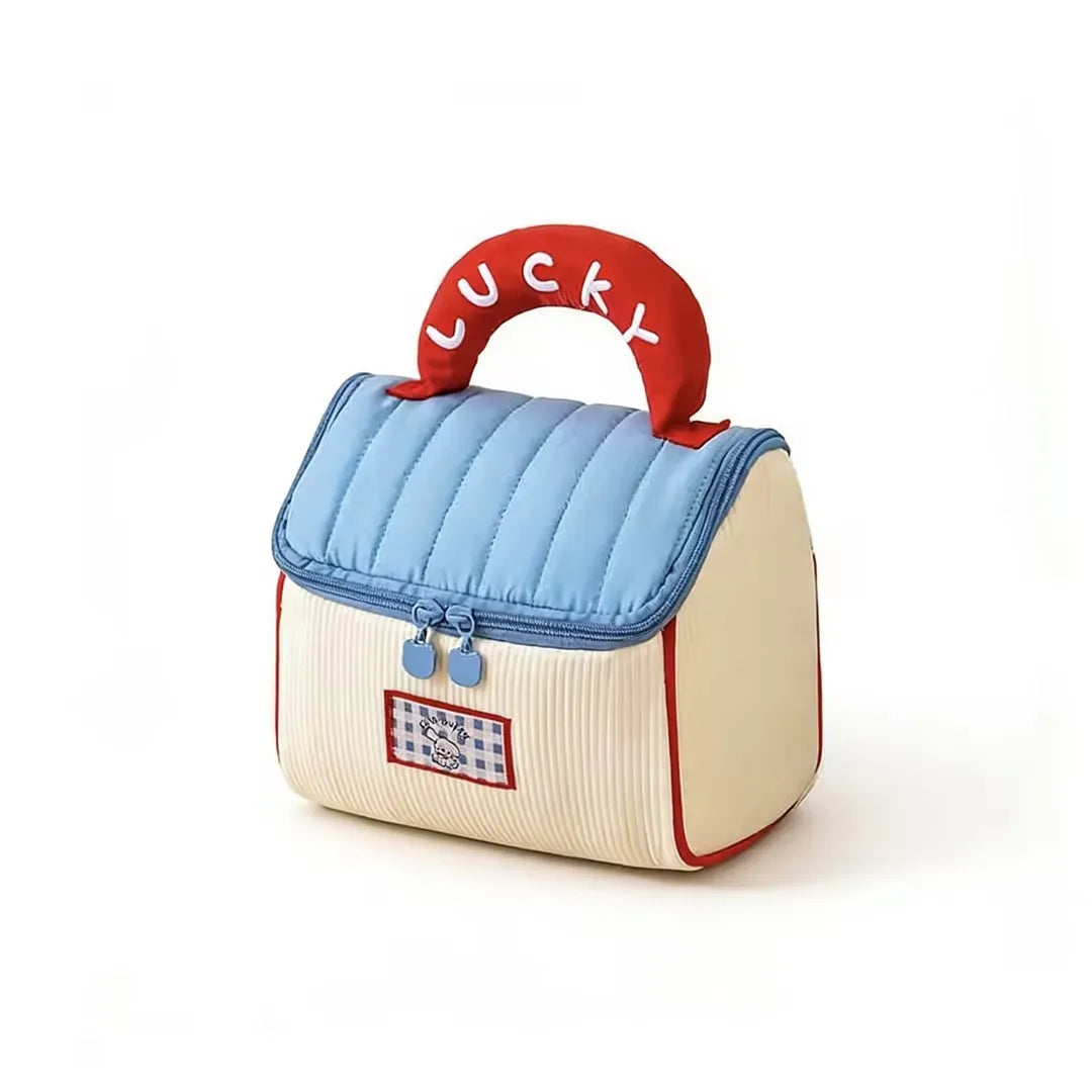 HOMEFISH Cute Cartoon Pattern Portable Travel Cosmetic Bag with Niche Design for Organization And Storage