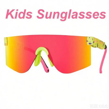 Kids Youth UV400 Sun Glasses Outdoor Baseball Softball Sunglasses Sport Cycling Eyewear Mtb Boys Girls