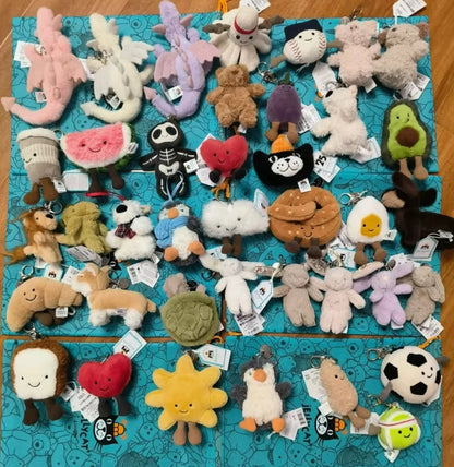 JC Hot Bag Cute Plush Toy label cute girl bag charm plush toy keychain Kawaii plush toy perfect as a birthday  Limited New Gift