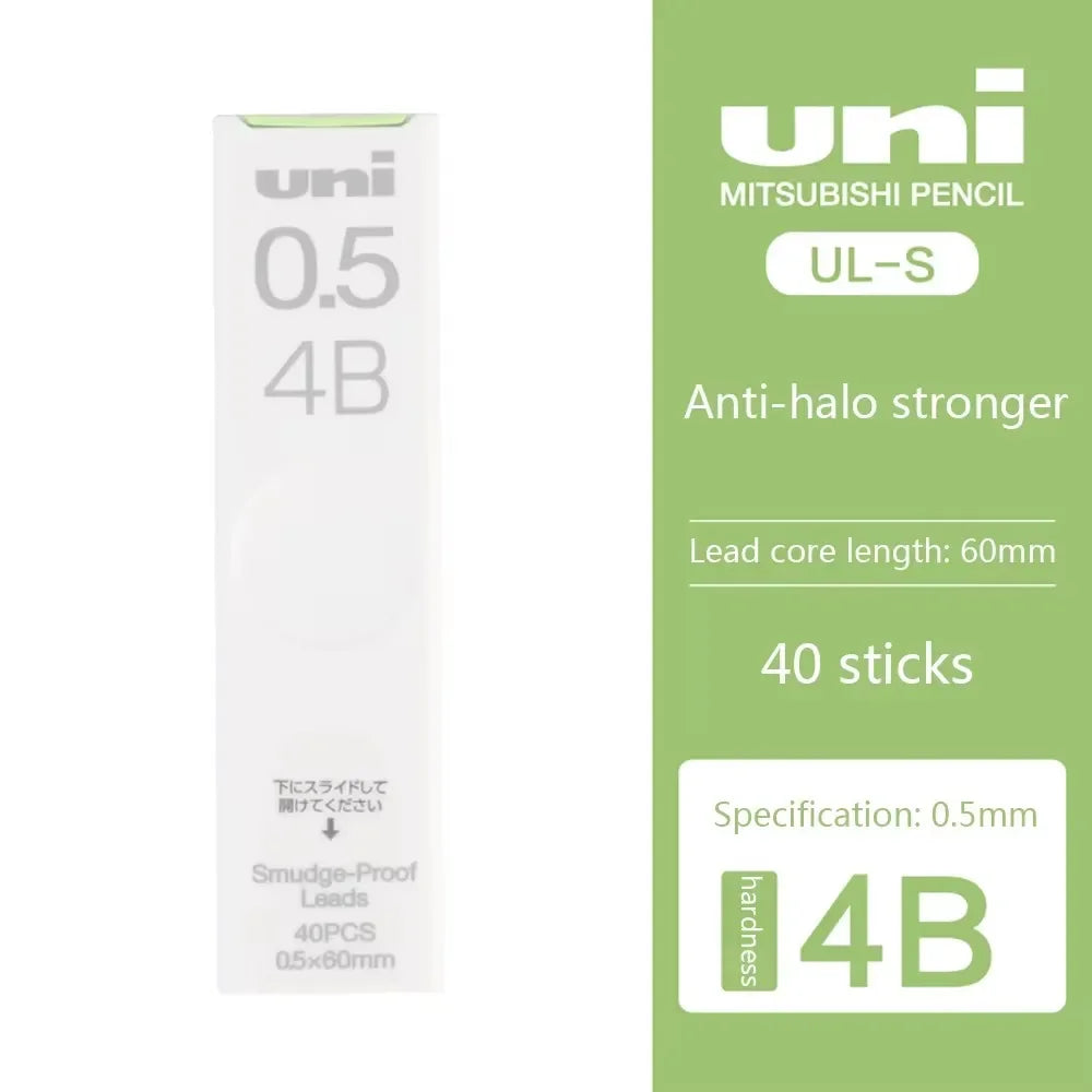1Pcs Japan UNI UL-S Mechanical Pencil Lead-core Anti-fouling Thickened Black Non-breakable Student Pencil Lead 0.3/0.5/0.7 mm