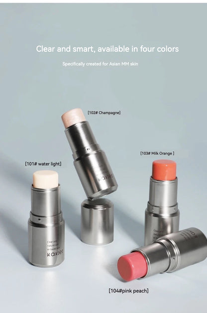 KAXIER High Gloss Stick Highlighter Blush Water Light Shimmer Waterproof Face Contour Illuminator Brighten Contouring Rouge