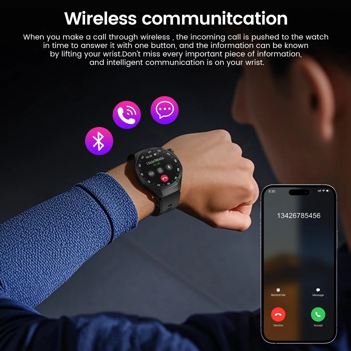 2025 New GT5 Pro Smart Watch Men AMOLED Screen GPS Motion trajectory Heart Rate Monitr Bluetooth Call SmartWatch Waterproof Band