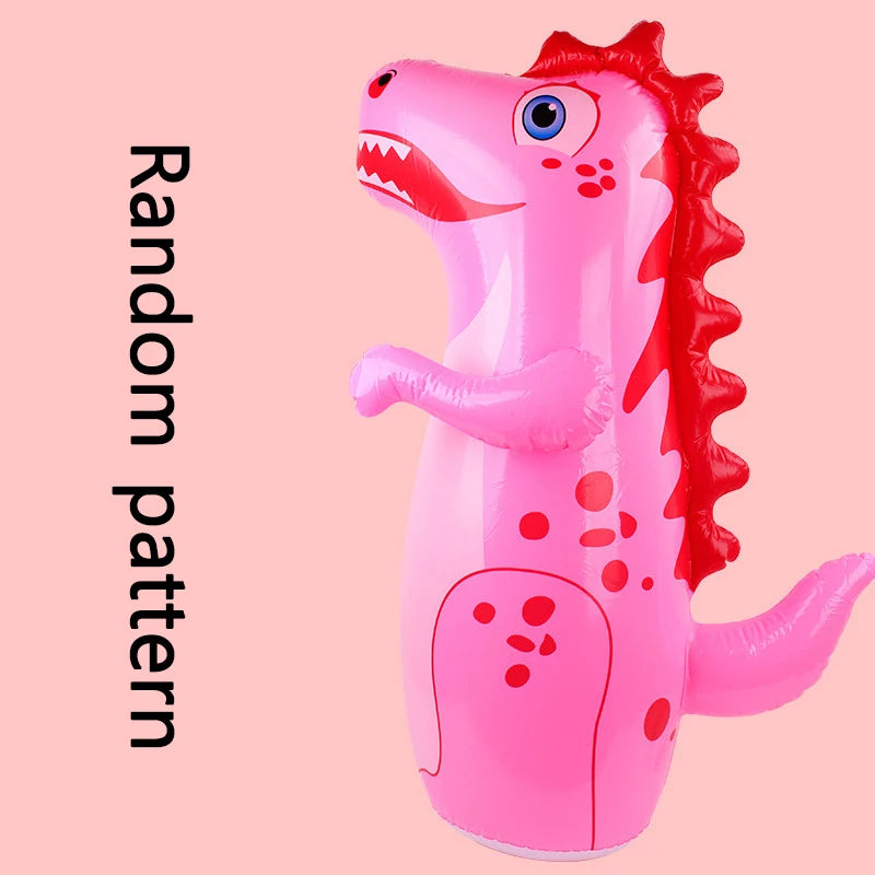 Tumbler Boxing Inflatable Standing Punching Bag Parent Child Toy for Boys Games Sport Dinosaur Model Kids Activity Outdoors Gift