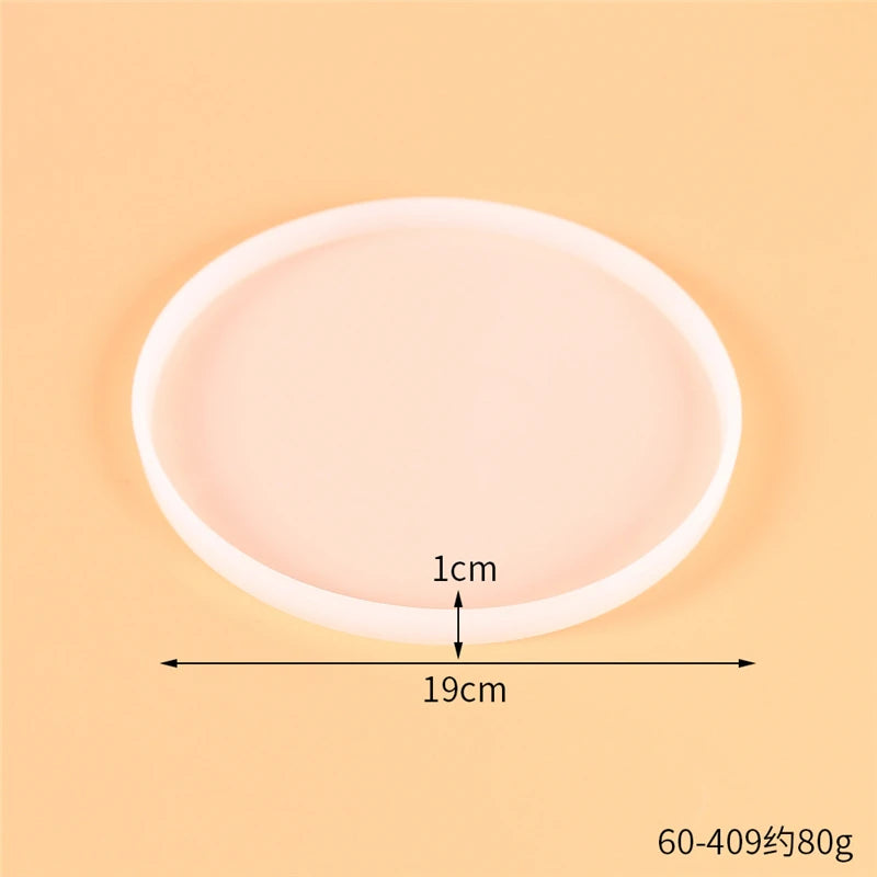 Round Square Rectangle Heart Coaster Silicone Mold Epoxy Resin Mold for DIY Jewelry Storage Base Making Cup Tray Home Decoration