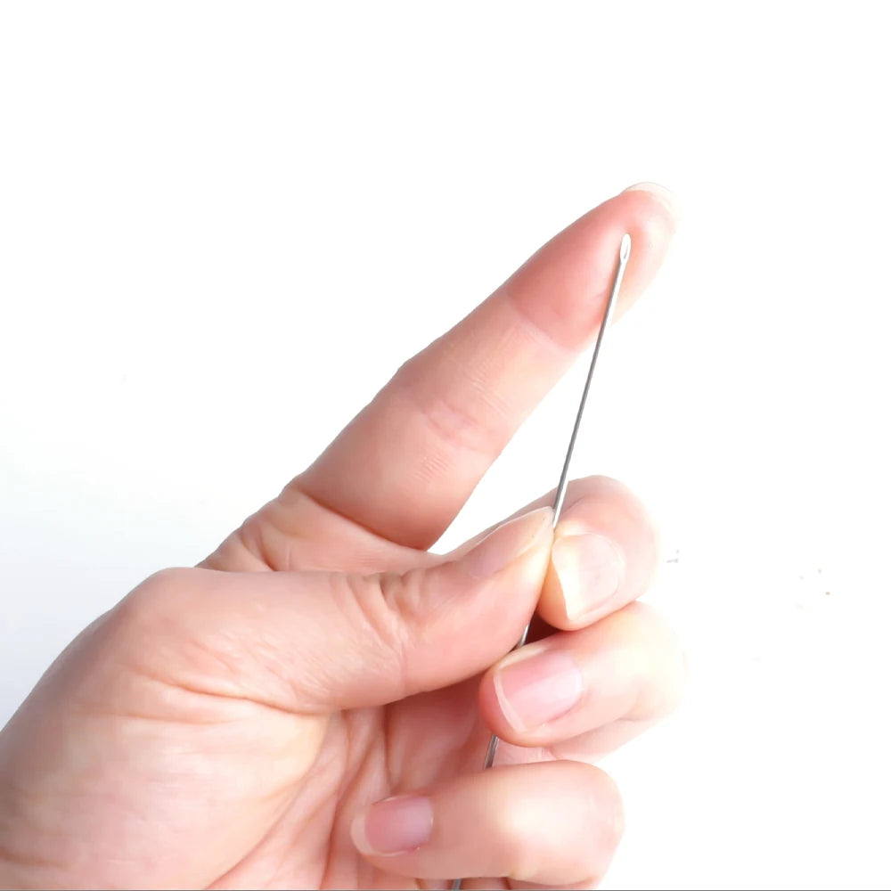 FTK Earthworm Hooking Needle Stainless Steel Earthworm Gas Needle Portable Hollow Fishing Worm Penetrating Driller Fish Tool