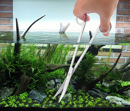 Aquarium Accessories Hard Stainless Steel Aquarium Tool Scissor Tweezers Plants Wave Scissors Fish Tank Shovels Cleaner Supplies
