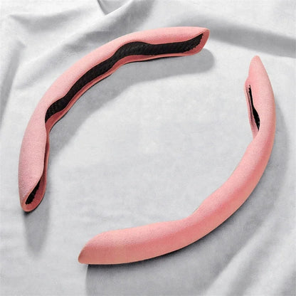 Suede Universal 38CM Car Steering Wheel Booster Cover Non-Slip Auto Interior Steer Protector Decoration Accessories