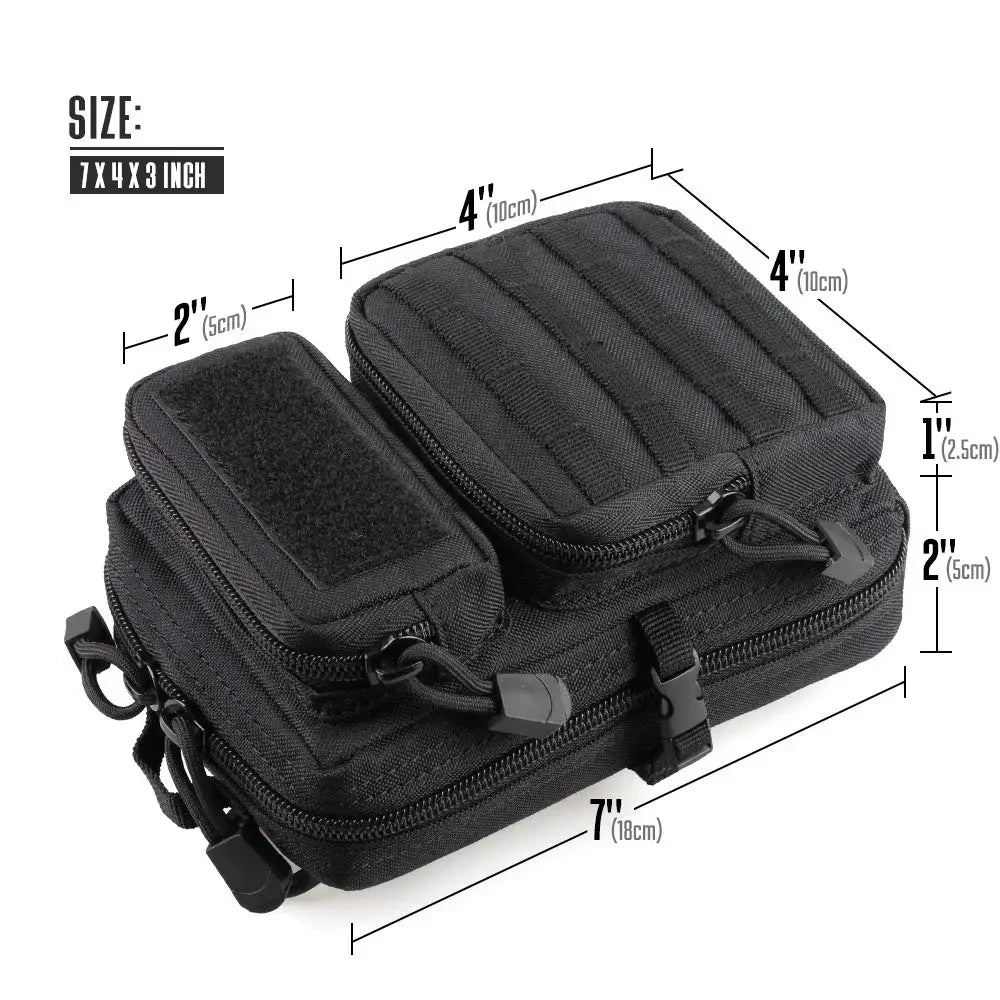 Tactical Molle Utility Pouch, EDC Tool Pouch Tactical Phone Pouches Mini Waist Pouches Medical EDC IFAK Pack Mini Design