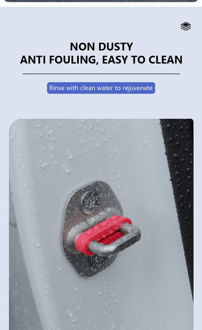 4pcs Car Door Shock Absorber Universal Car Door Buckle Soundproof Deadener Damper Cushion Anti-Vibration Buffer Pad