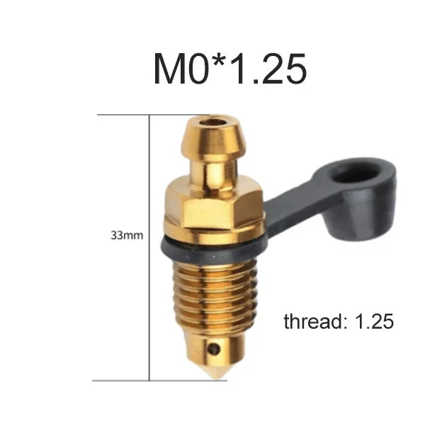 Motorcycle Brake Pump Calipers Exhaust Bleed Screw with Rubber Dust Cap for Moped Scooter M8 M10 1.25 1.0 Picth