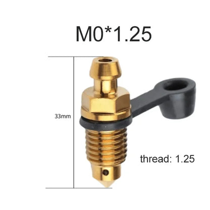 Motorcycle Brake Pump Calipers Exhaust Bleed Screw with Rubber Dust Cap for Moped Scooter M8 M10 1.25 1.0 Picth