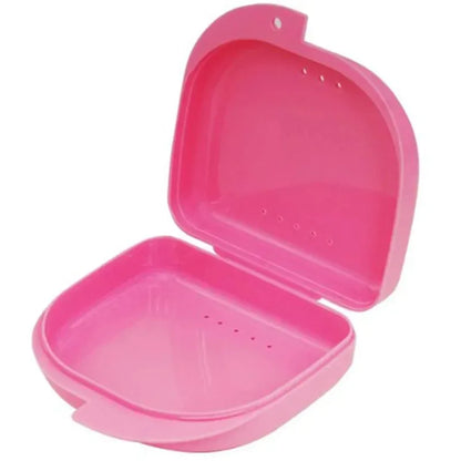 1x Denture Tray Box Dental Orthodontic Retainer Case Plastic Teeth Container False Teeth Protective Case For Storage Cleaning