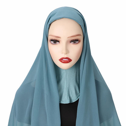 Full Cover Inner Muslim Chiffon Hijab Instant Scarf Islamic Cap Head Wear Caps Underscarf Bone Bonnet Headcover