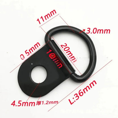 10Pcs D Rings Tie Down Anchors Ring Pull Hook Iron Lashing Ring Load Fit for For Car Truck Trailer RV Van Boat Cargo Accessories