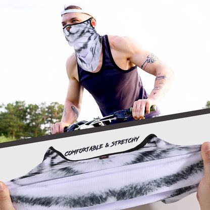 3D Animals Magic Scarf Bandana Breathable Neck Warmer Gaiter Hanging Ear Outdoor Sports Triangle Face Mask Neckerchief Summer