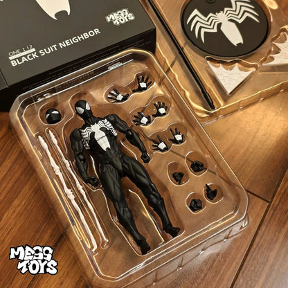 Mess Toys Genuine Facftory Figure Black Suit Neighbor Symbiote Scarlet Spider Kaine Parker Black Red Spider Action Figure Toys