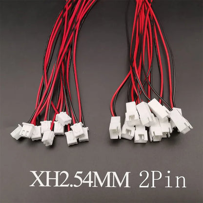 10PCS  Micro JST XH 2.54 2P 3P 4P 5P 6PIN Male Female Plug Connector 2.54mm Pitch With Wire Cable Battery Charging Cable
