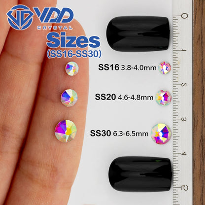 VDD SS16-SS30 High Quality AAAAA 2088 Rhinestones Crystal Flatback 8 Big 8 Small 16cut Stones For DIY Crafts Nail Art Decoration