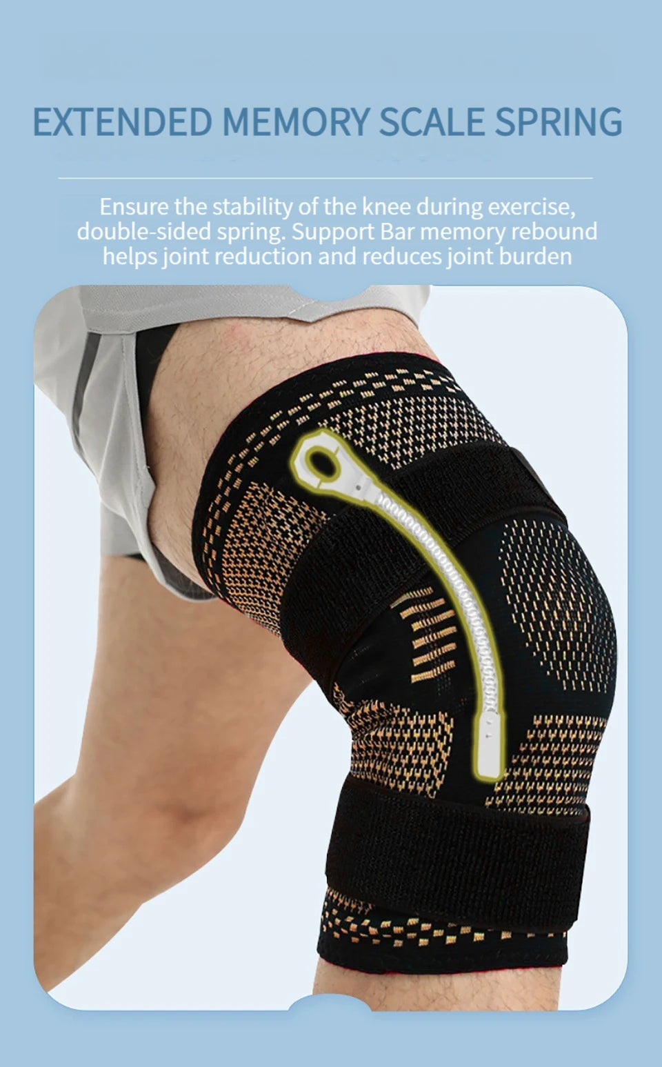LOOGDEEL Sport Kneepad Patella Gel Knee Support Compression Sleeve Knee Pain Meniscus Tear Injury Recovery With Side Stabilizers