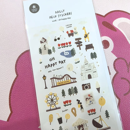 Korean Import Suatelier Travel Home Life Study Friend Stickers Scrapbooking Diy Journaling Diary Stationery Sticker School Gift