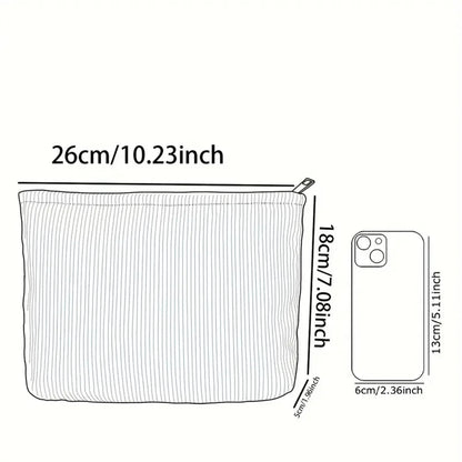 1pc Cosmetic Bags Branch Bird Pattern Women's Makeup Bag Corduroy Cosmetic Storage Bag Portable Commuting Travel Toiletry Bag