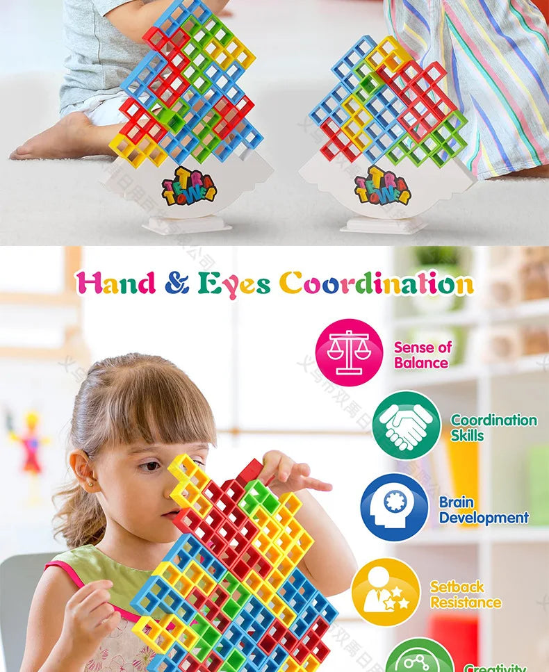 Stacking Game Dinosaur building blocks party game toy Stacked High Tetris Block Desktop Balance Block Stacked Puzzle Board Game