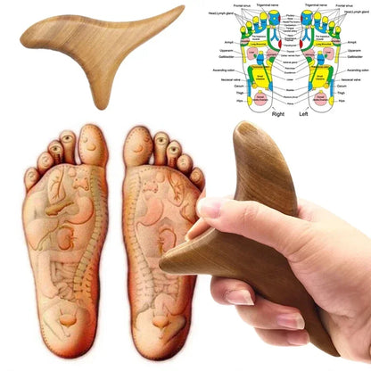 1pc Trigger Point Massage Gua Sha Tools Professional Lymphatic Drainage Tool Wood Therapy Massage Tools for Back Neck Leg Hand