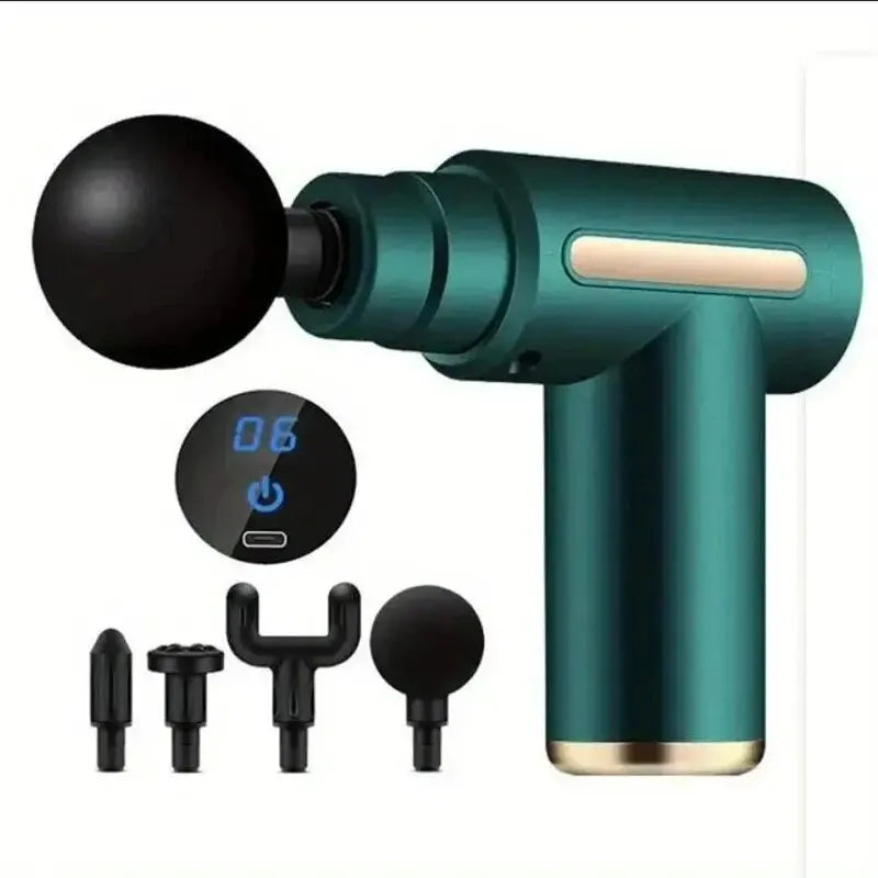 Fascial Massage Gun Electric Waist and Back Massager High-Frequency Vibration  Muscle Relaxation Electric Shoulder Massage Gun