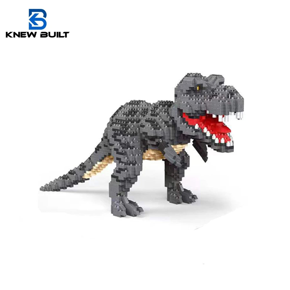 Tyrannosaurus Rex or Velocira Dinosaur Models Micro Mini Building Blocks for Adult Puzzle Toys Perfect Gifts Desktop Decoration