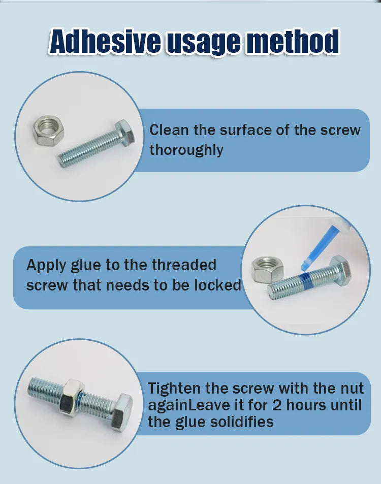 Screw Lock Threadlocker Red Screw Glue Thread Locking Agent Anaerobic Glue Anti-loose Universal Thread Sealants