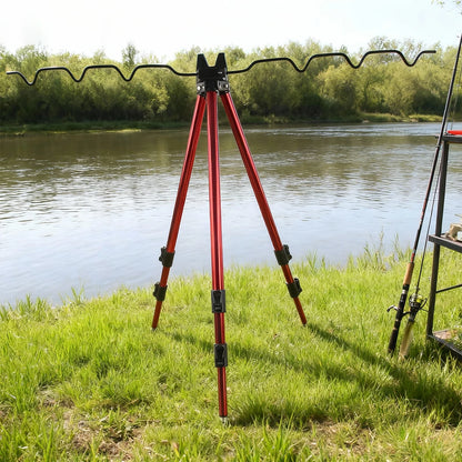 Telescopic Aluminum Alloy Fishing Rods Tripod Stand Holder for Telescopic And Hand-held Rods Durable Fishing Gear Accessory