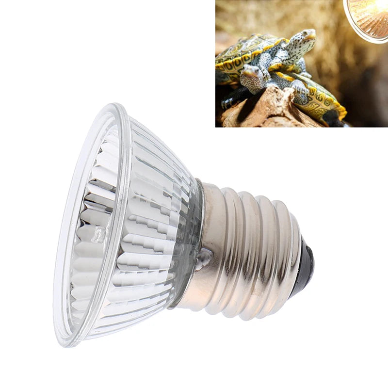 25/50/75W UVA+UVB 3.0 Reptile Lamp Bulb Turtle Basking UV Light Bulbs Heating Lamp Temperature Controller