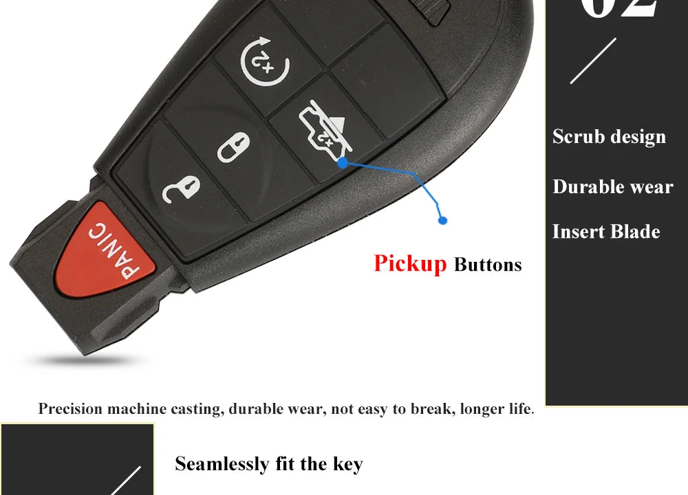 jingyuqin GQ4-53T Fobik Remote Car Key 433MHz ID46-PCF7961A Chip for Dodge RAM 1500 2500 3500 4500 2013-2018 56046953 68159655