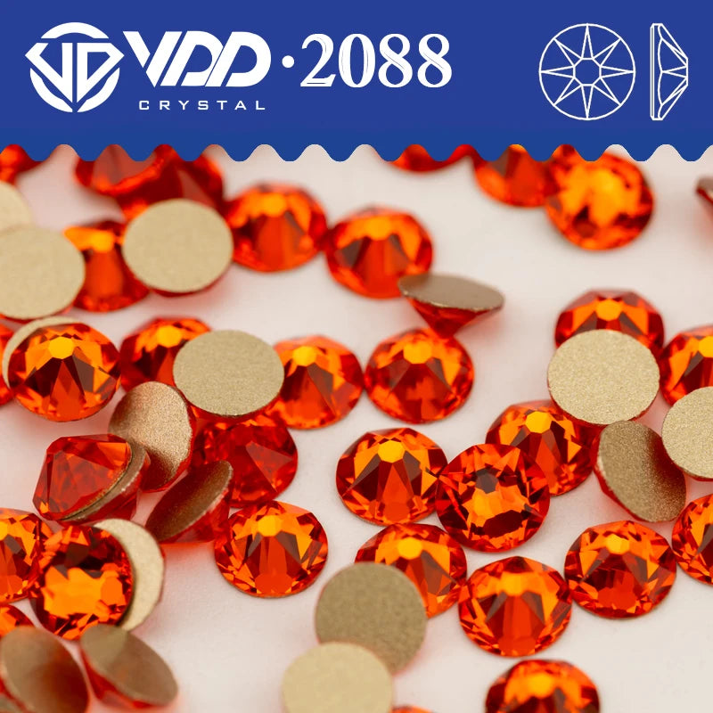 VDD SS16-SS30 High Quality AAAAA 2088 Rhinestones Crystal Flatback 8 Big 8 Small 16cut Stones For DIY Crafts Nail Art Decoration