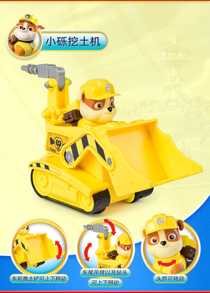 New Original PAW PATROL Vehicle Car Ryder Tracker Everest Chase Rex Skye Rocky Marshall Zuma Action Figure Toy Kid Birthday Gift