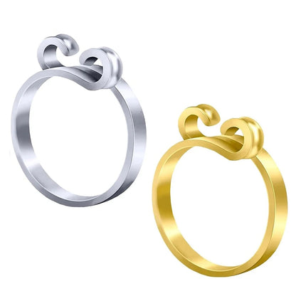 2pcs Adjustable Knitting Crochet Loop Ring Knittied Yarn Guide Finger Faster Holder Thimble Crocheters Thread Ring Sewing Tools