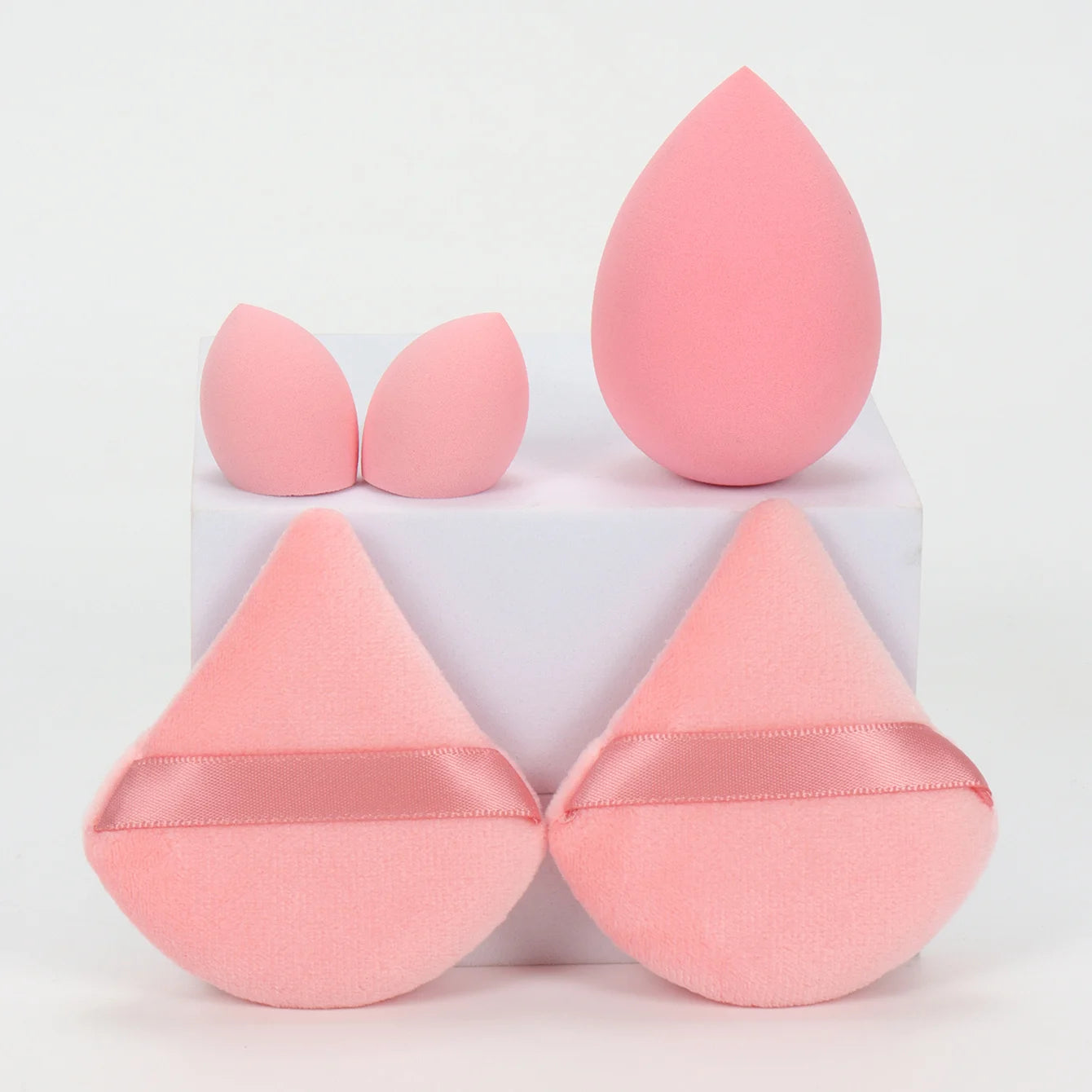 5Pcs Professional Makeup Sponge Set - Soft, Gentle, Multi-Purpose Tools for Perfect Foundation, Powder and Blush Application