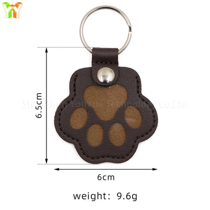 PU Leather Pet Hair Storage Bag Multi-Functional Portable Keychain Pet Memorial Keychain Keepsake Hair Storage for Pet Lovers
