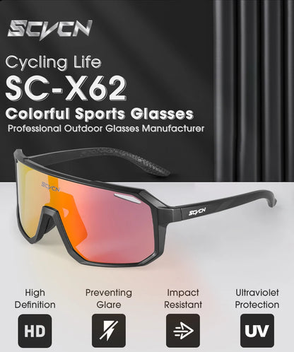 SCVCN Cycling Sunglasses Bike Mountain Driving Glasses Outdoor Sports Hiking Glasses Men's Glasses for Leisure Sunglasses