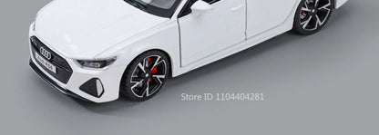 1:32 RS6 RS7 Alloy Miniature Models Diecast Car Toys 6 Doors Opened Sound Light Pull Back Metal Vehices Children's Holiday Gifts